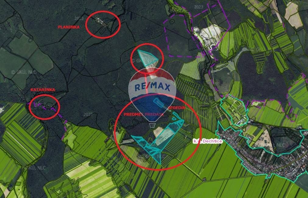 Dechtice Segedín - pozemky spolu o výmere 23,3 ha - 2