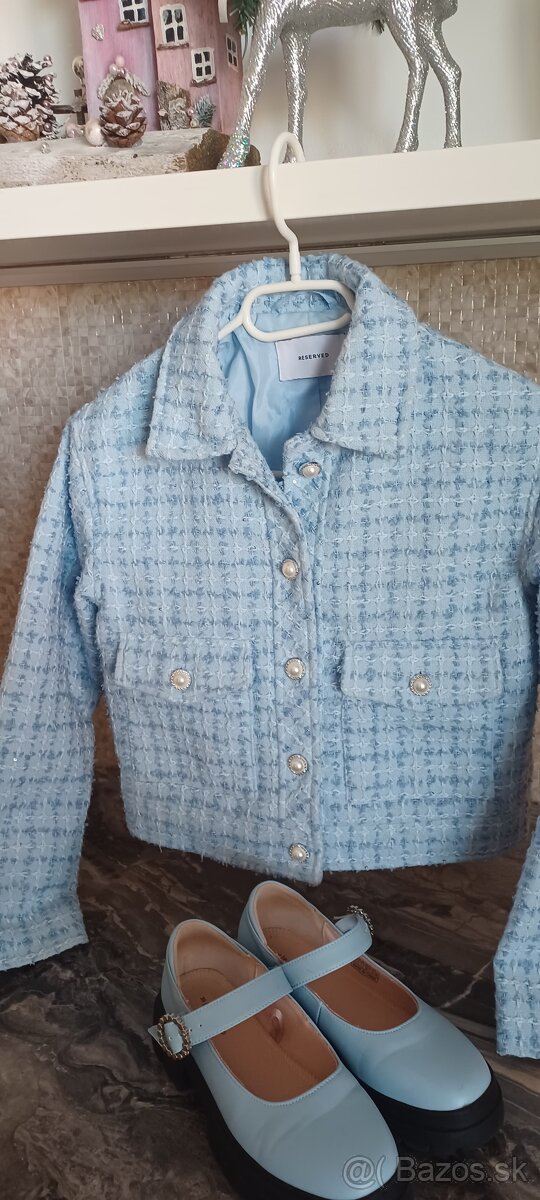 Modré sako 152, Modré topánky 35 pre dievča - 2