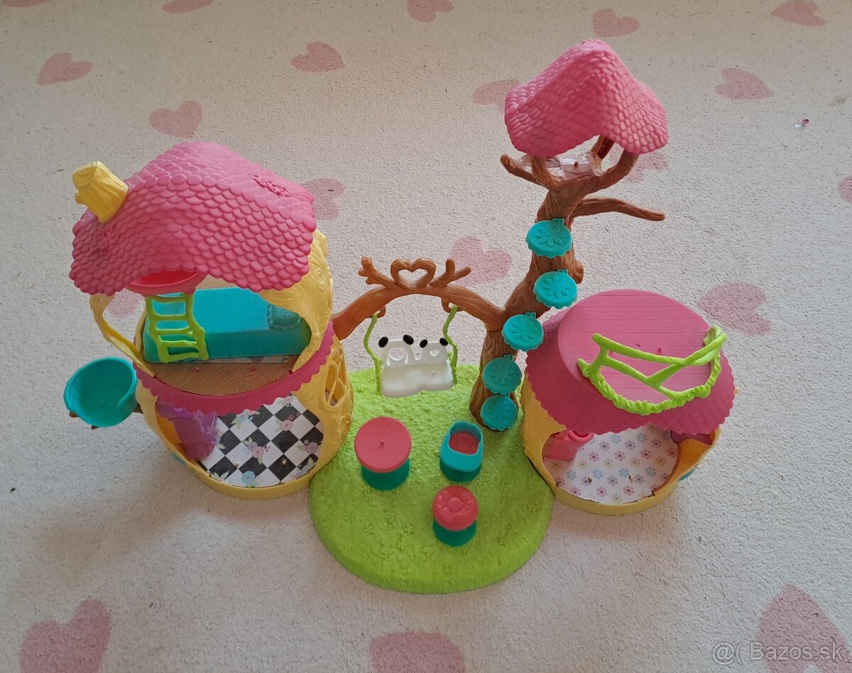 Enchantimals babiky + zvieratka, domcek, koc - 2