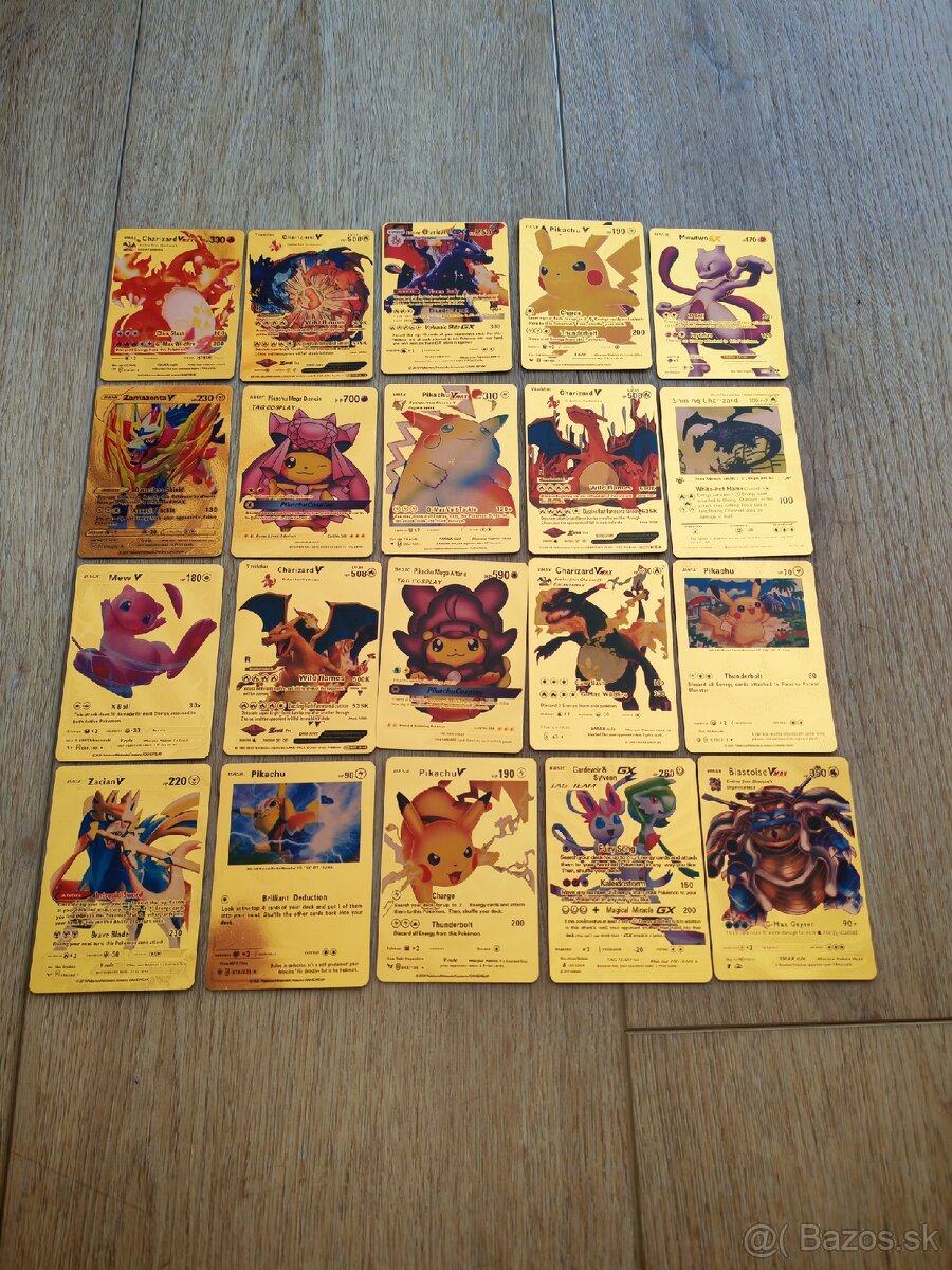 Zlaté pokémon karty - 2
