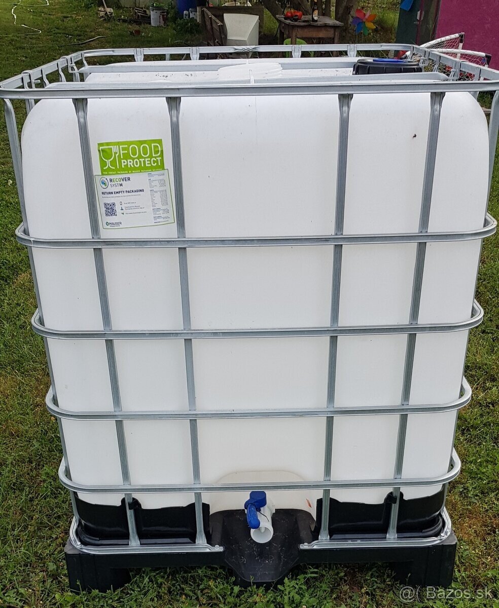 Ibc nádrž voda septik bidon kôš 1000l nádrž rkedukcia kubik5 - 2