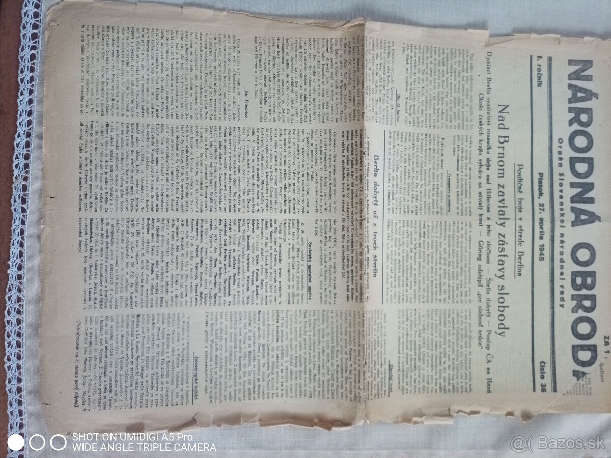 noviny 1944,1945 - 2