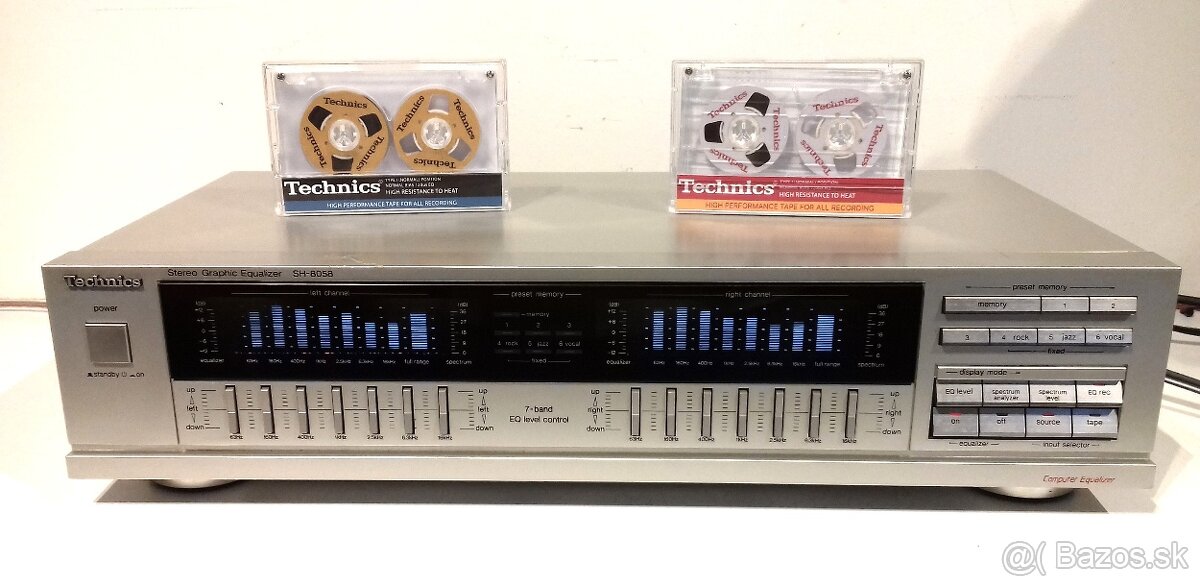 Vzacny = 2x7 pasmovy equalizer TECHNICS SH-8058, JAPAN, AE52 - 2