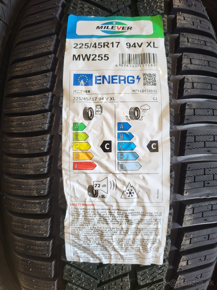 225/45 R17 Milever zimmne pneumatiky - 2