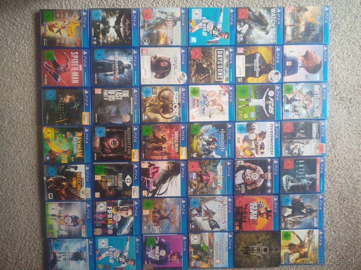 Predám playstation 4 , 42 hier , 2 ovládače - 2