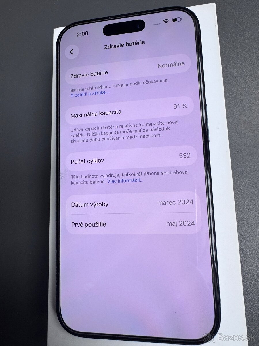 Predám IPhone 15 Pro/ 128gb Blue Titan - 2