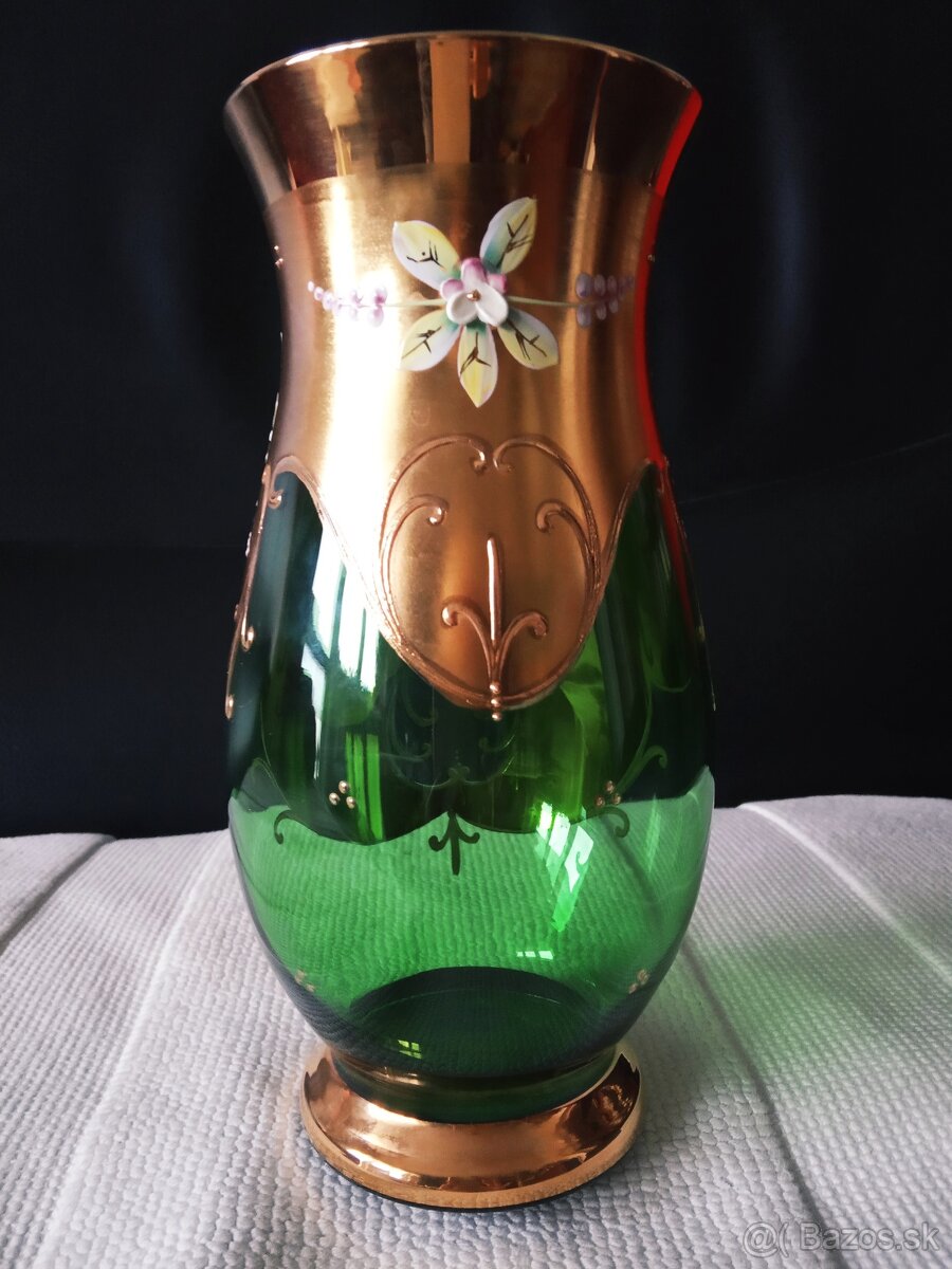 Vaza Novoborske sklo zelena - 2