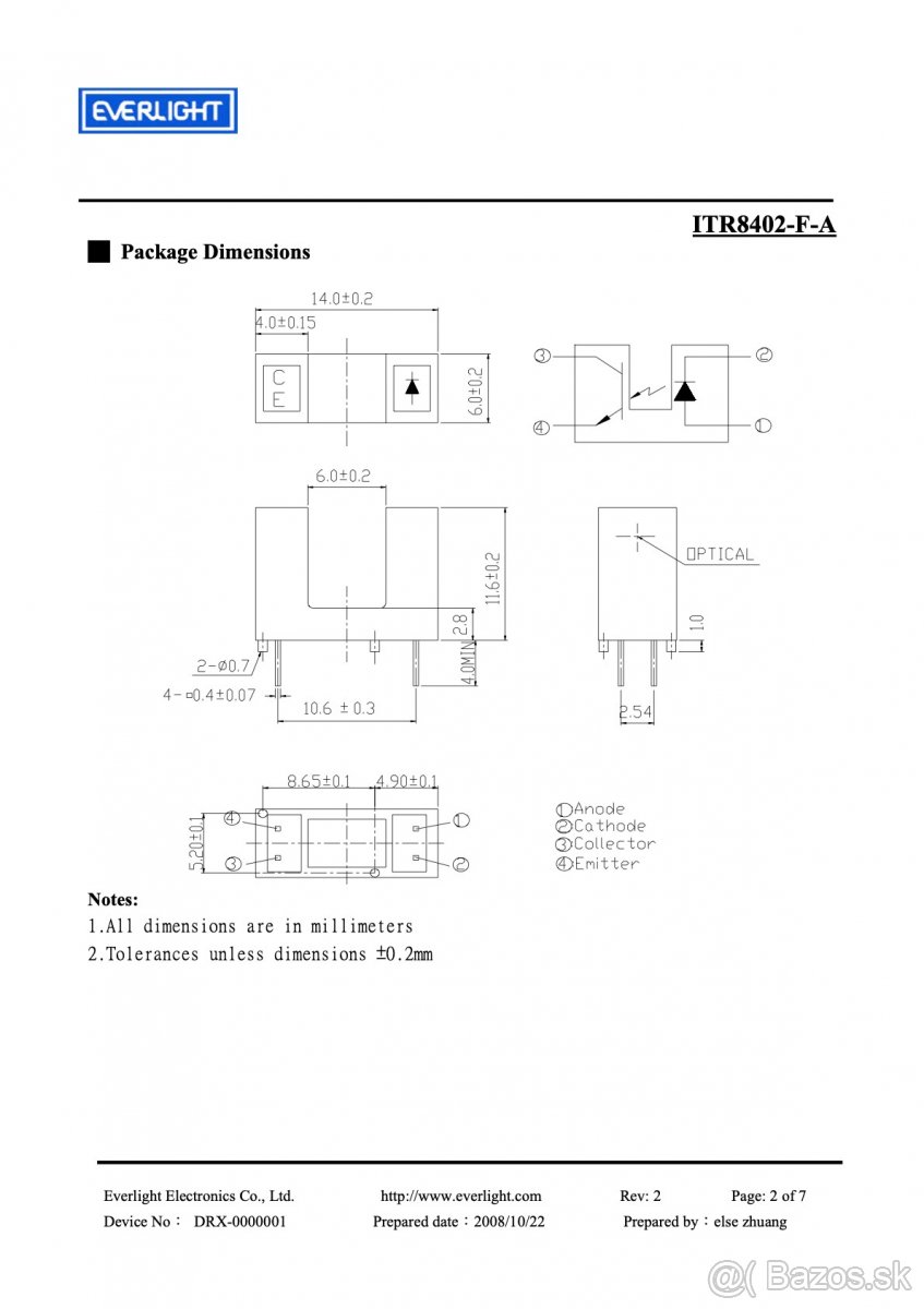 fotoelekrticky/opticky snimac ITR 8402 - 2
