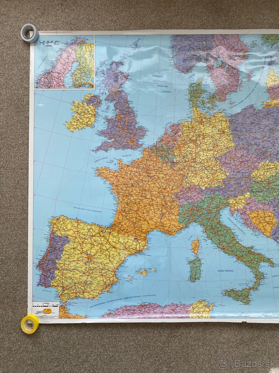 Geografická mapa Európy - 2
