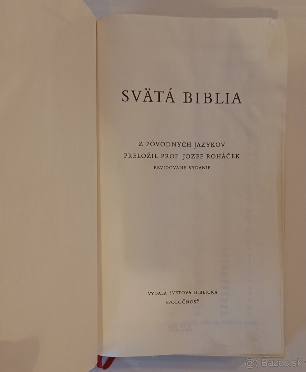 Svätá biblia v preklade Jozefa Roháčka - 35€ - 2