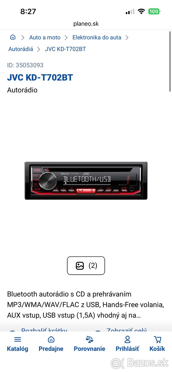 Bluetooth autorádio JVC– ZÁRUKA ešte 2 roky - 2