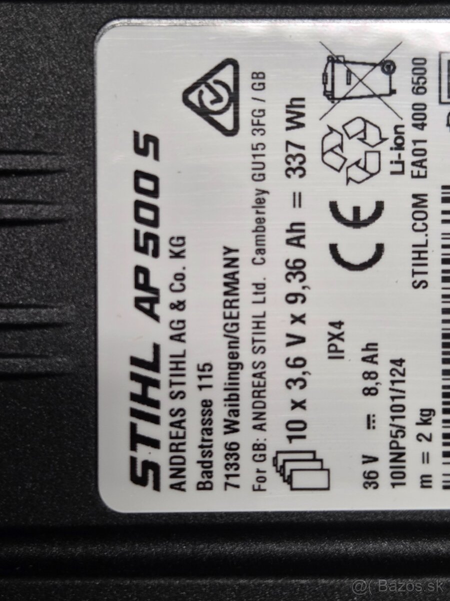 Stihl baterie AP 500 S original zaruka - 2