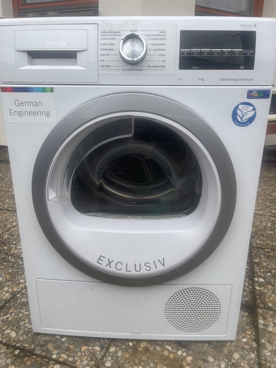 Predám sušičku Bosch 9 kg A++ - 2
