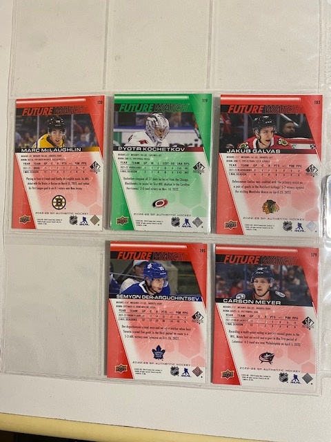 Hokejové kartičky NHL FUTURE WATCH - 2