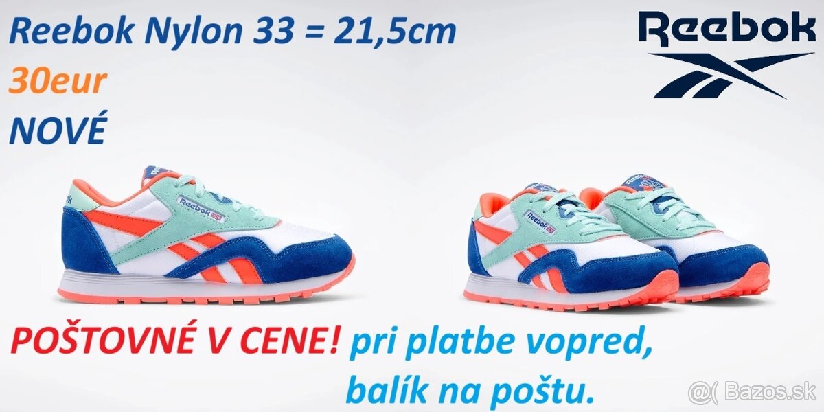 Reebok Classic Nylon, Poštovné v cene - 2