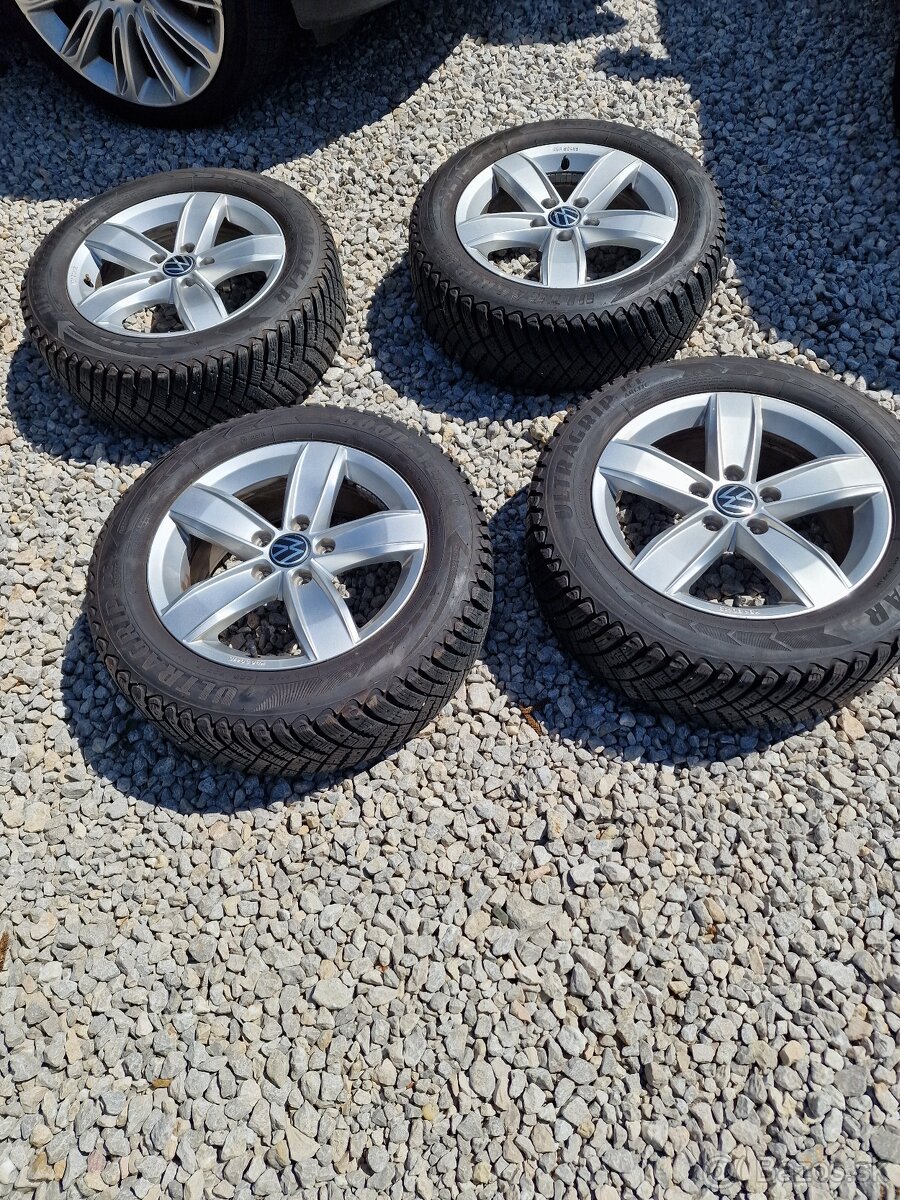 5x112 R16 orig. Volkswagen T-Roc + 205/60 R16 zimné sada - 2
