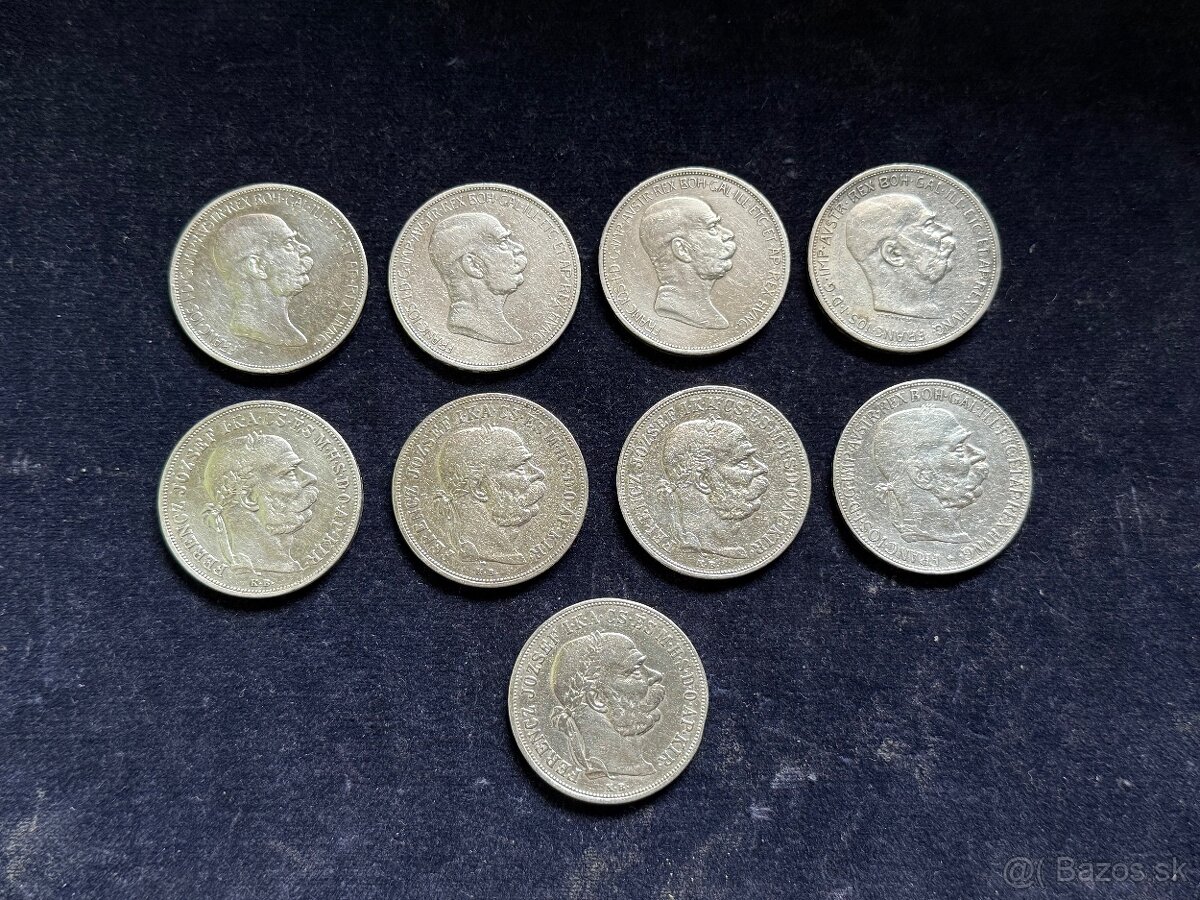 Strieborné mince 5 Koruna - 2