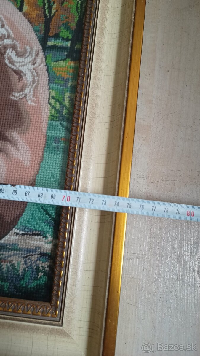 Gobelin 75 x 60 cm, v rame, zaskleny - 2