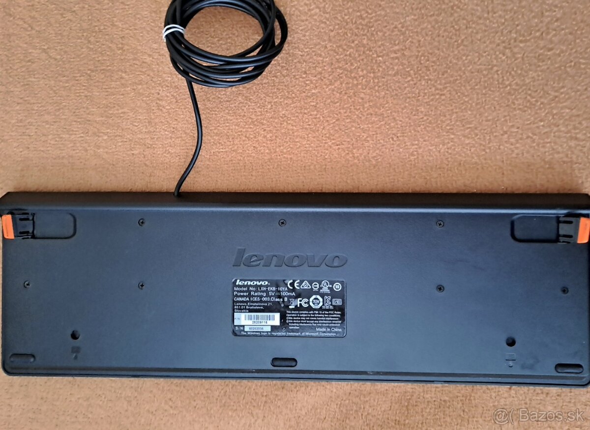 Predám funkčnú klávesnicu Lenovo + bezdrôtovú myš iMICE - 2