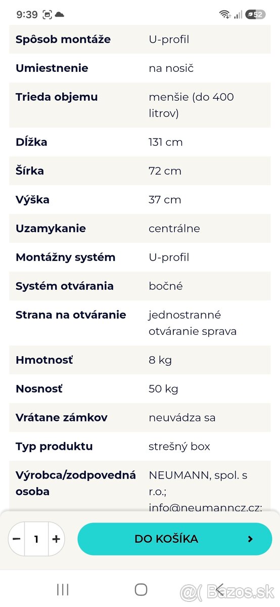 Strešný box Neuman - 2