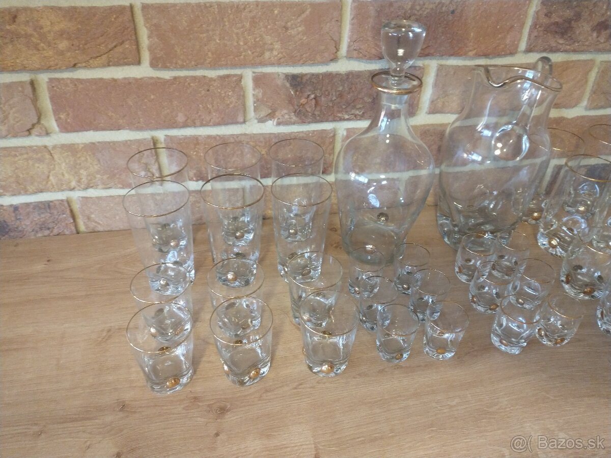 poháre zlatý jano,zlatá zuzana, karafa, džbán, nádoba na ľad - 2