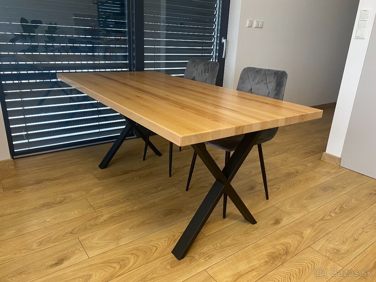 Stolové nohy, kovové v tvare X čierne 2 ks - 2