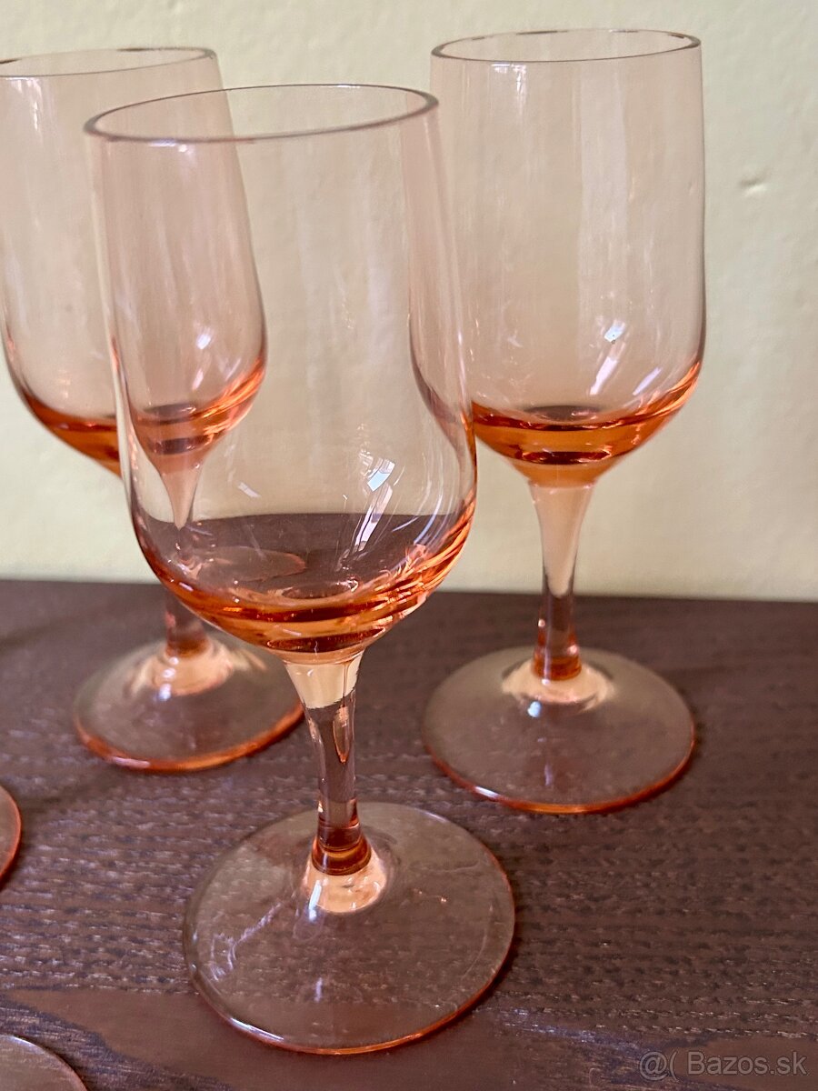 VINTAGE SADA 6 ks POHÁROV NA LIKÉR/DESTILÁT - 2