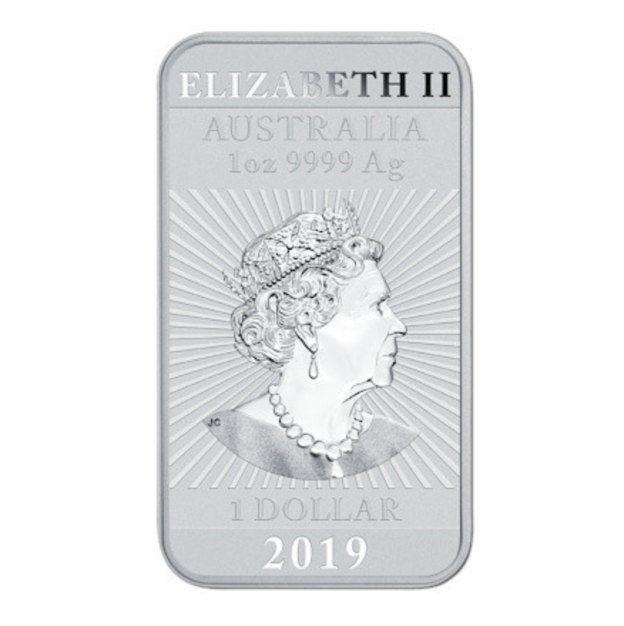 Strieborná investičná tehla Drak Perth Mint 1 oz 2019 - 2