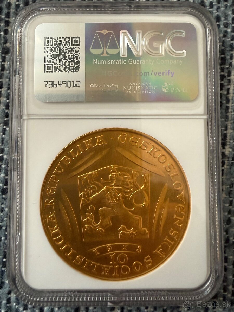 Predám 10 dukát 1978 NGC MS67 - 2