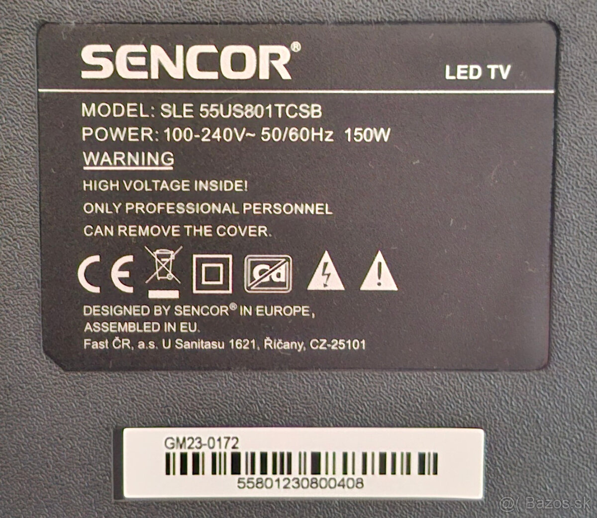 55" TV Sencor SLE 55US801TCSB 4K UHD webOS - 2