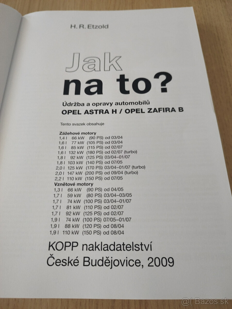 Kniha Údržba a opravy Opel Astra/Zafira - 2