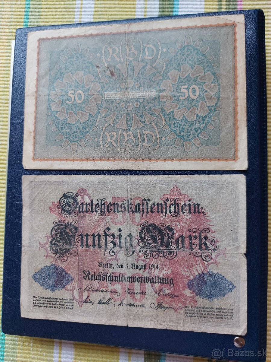 Staré bankovky. - 2