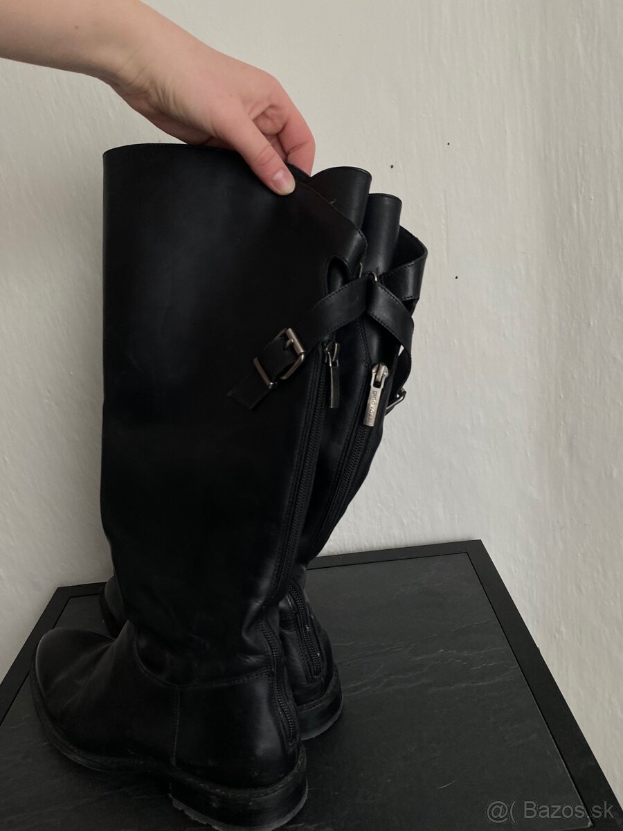 Vysoké kožené čižmy - 2