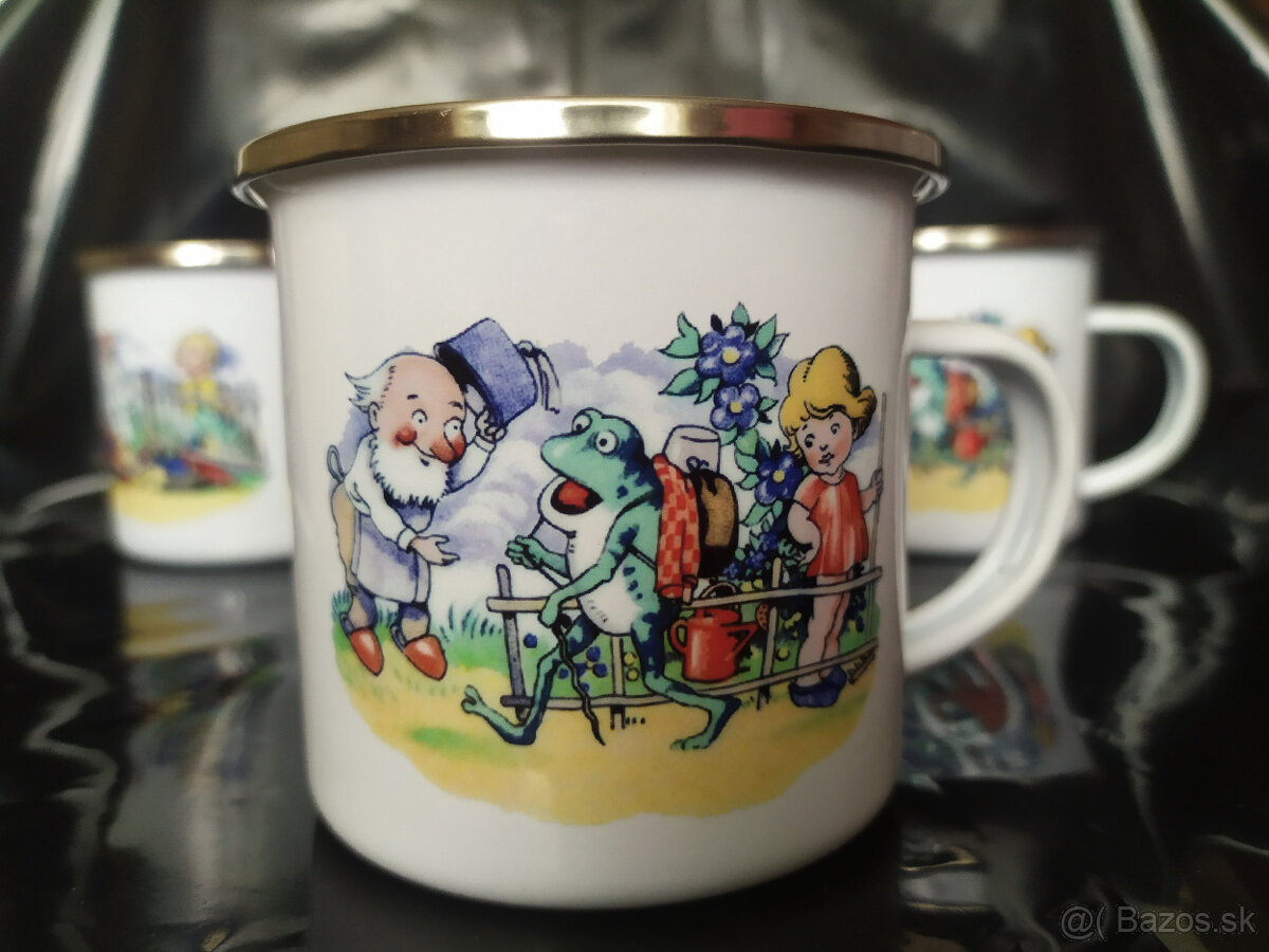 Smaltované hrnčeky s retro obrázkami - 2