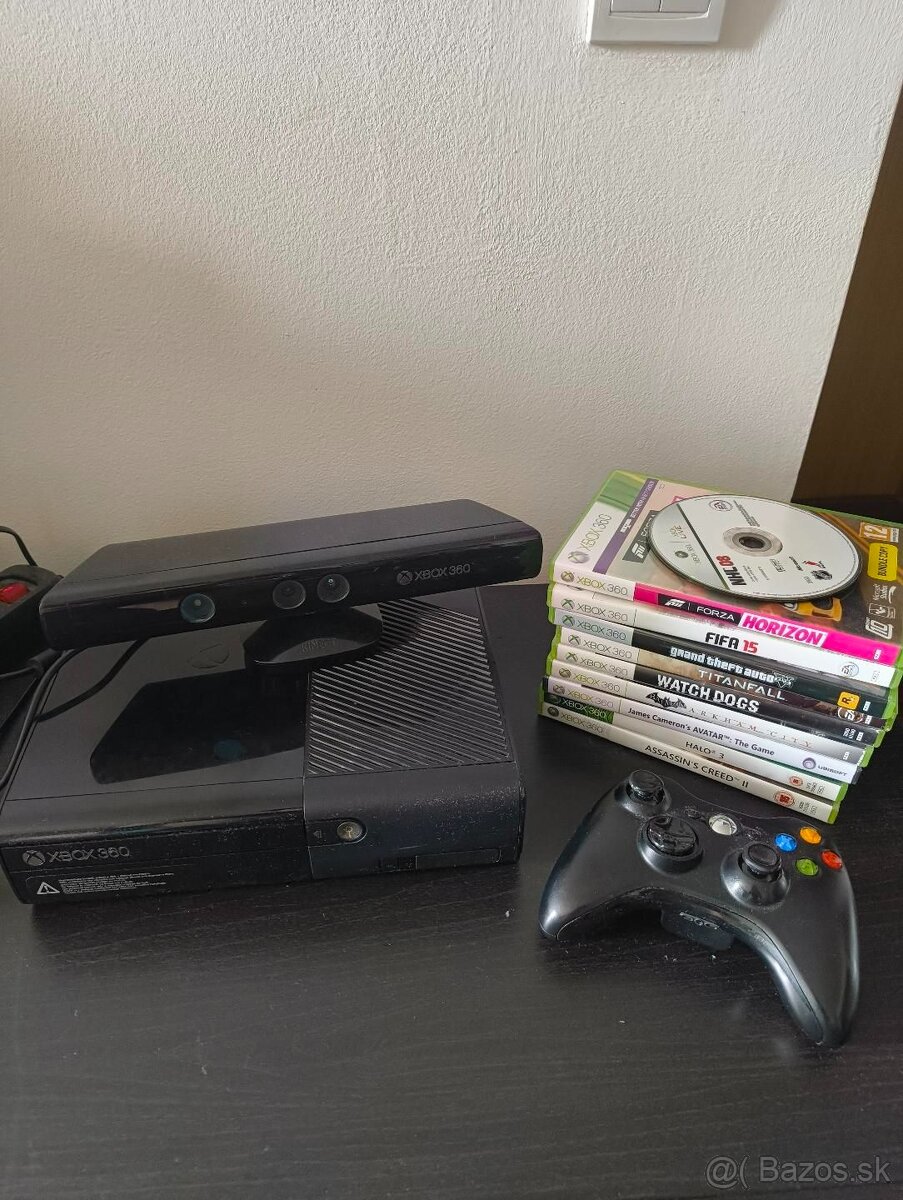Xbox 360 500gb + kinect + hry. - 2