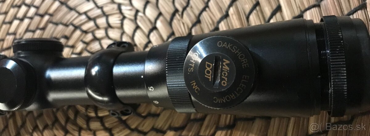 Puškohľad MICRODOT Japan 3-9x40 čb + švenk montáž - 2