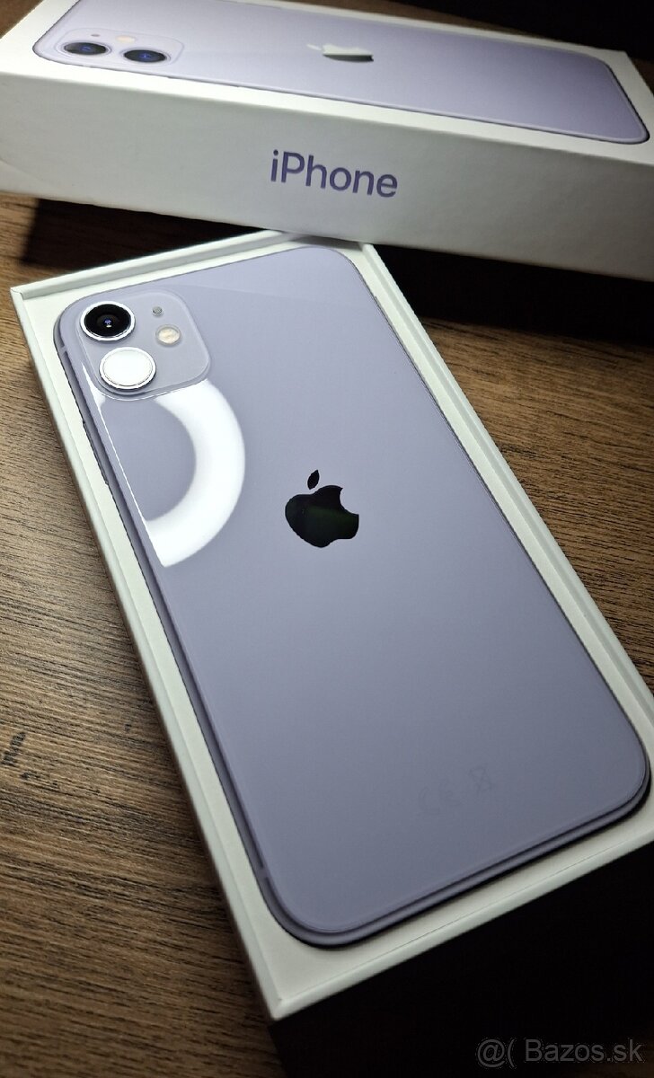 Iphone 11 64GB Purple TOP STAV, NOVÁ BAT.100% - 2
