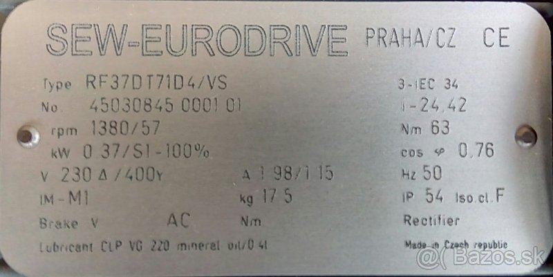SEW 0,37 Kw; 1,1Kw; 2,2Kw - 2