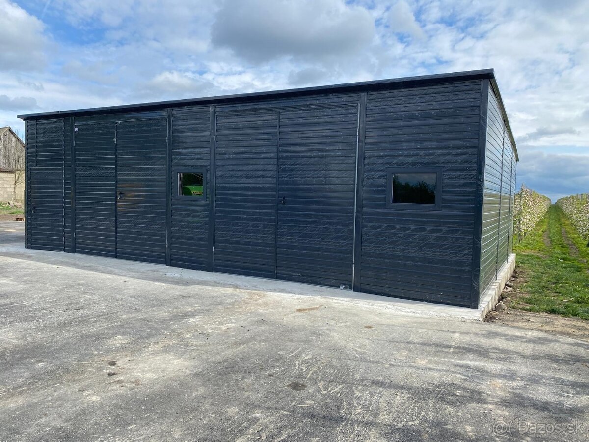Plechová garáž 10x9m - 2