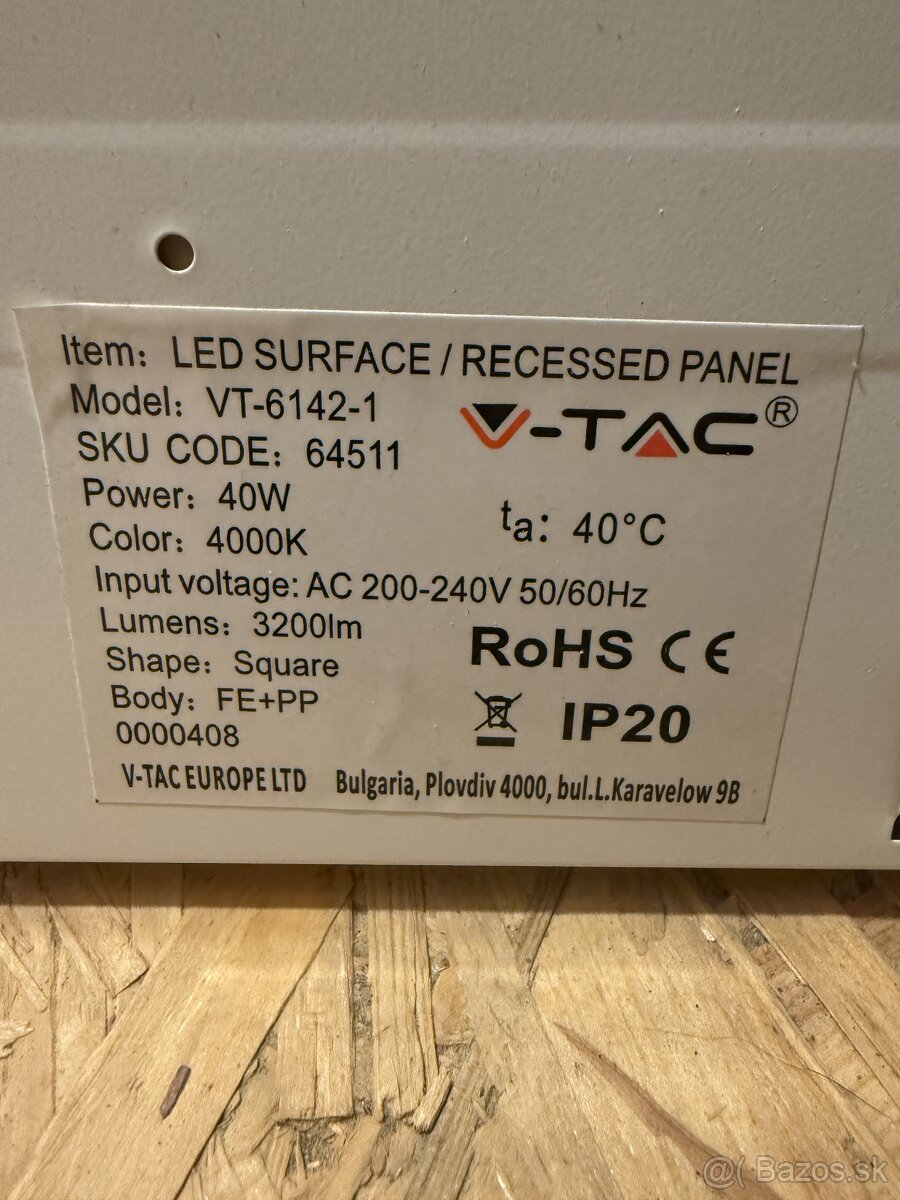 LED prisadene panely 6ks - 2