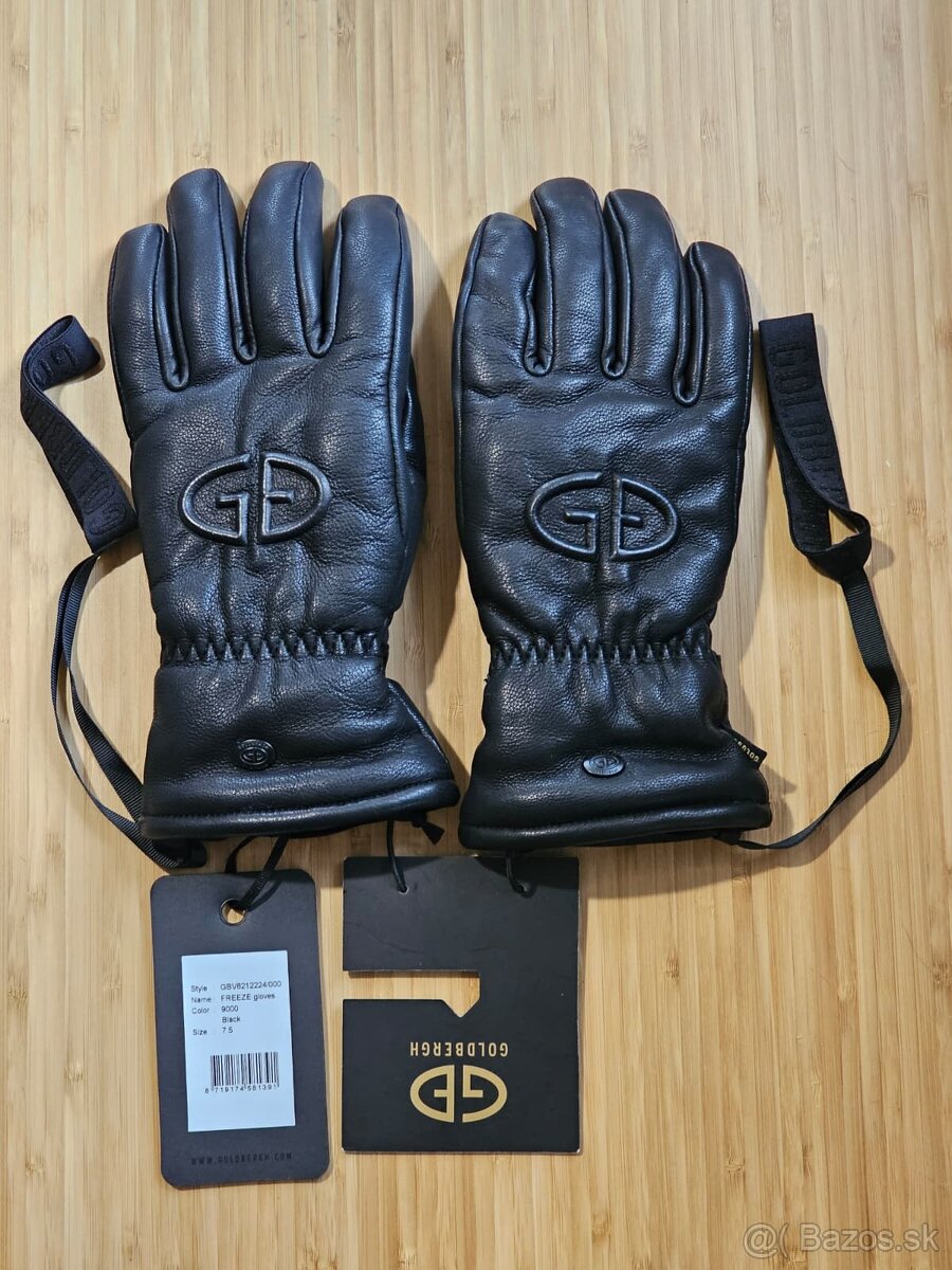 Goldbergh Freeze kožené rukavice, black, veľ. 7.5 - 2