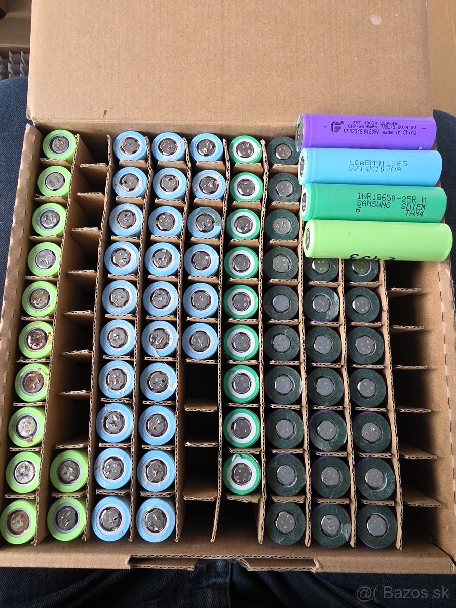 Predám použité články batérií 18650 - 2