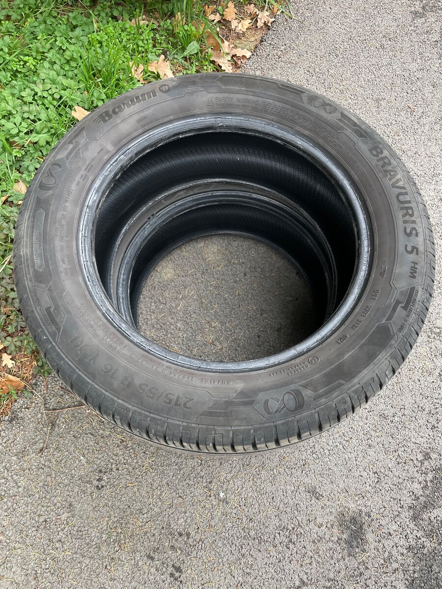 Letné pneumatiky 2Ks. Barum 215 / 55 R16 - 2