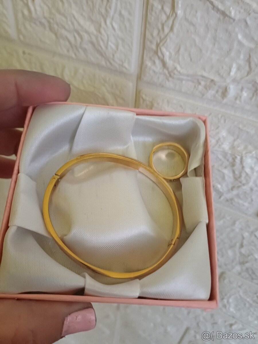 Set náramok +prsteň v štýle cartier - 2