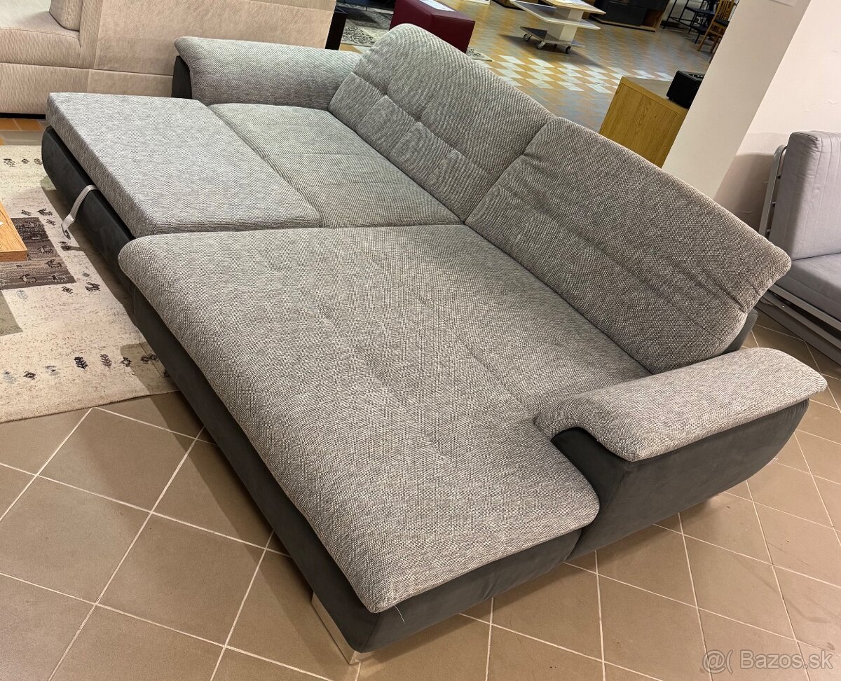 Rozkladacia rohová pohovka (sivá) - 2