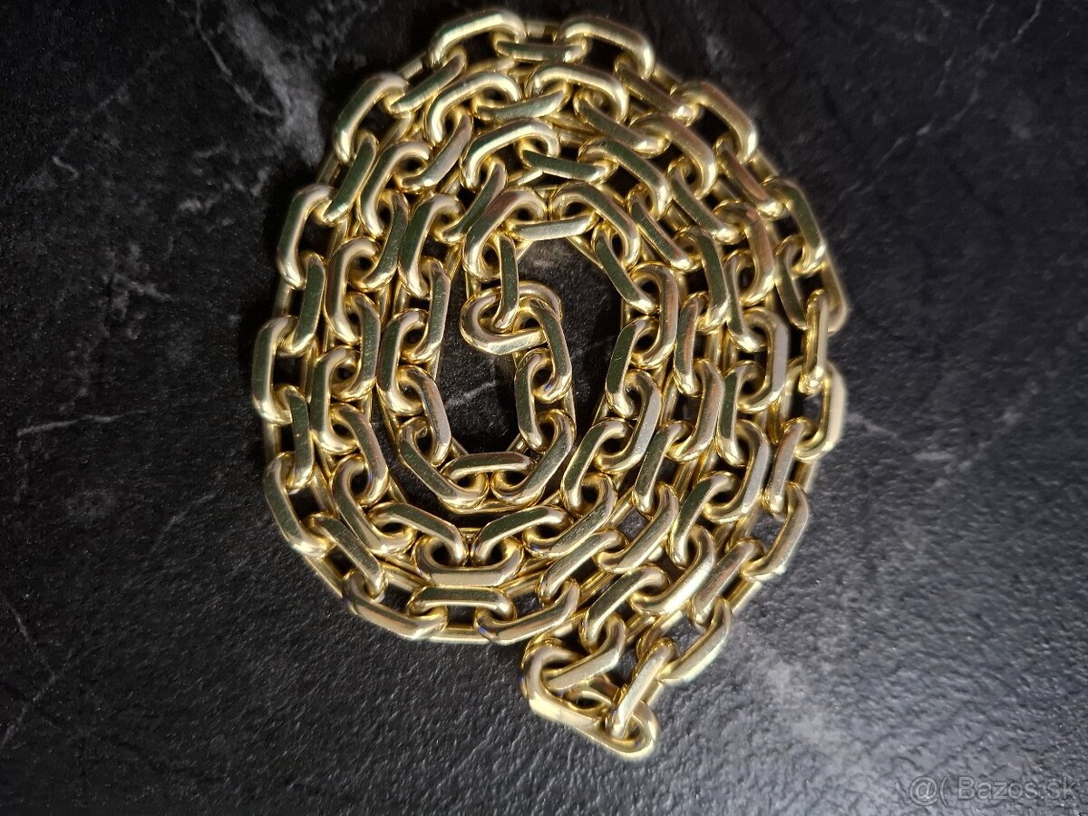 Zlaty puncovaný řetízek ruční - 2