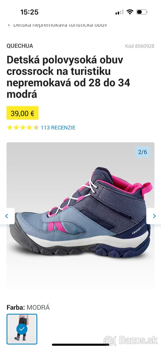 Predám detské polovysoke turistické topanky 29 - 2