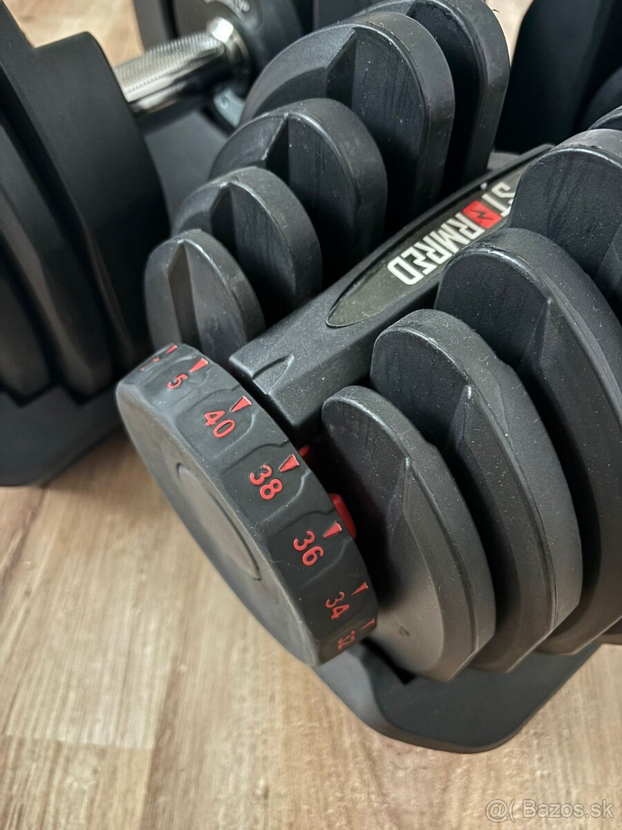 Predám nastaviteľné činky Stormred – 2 ks (5–40 kg) - 2