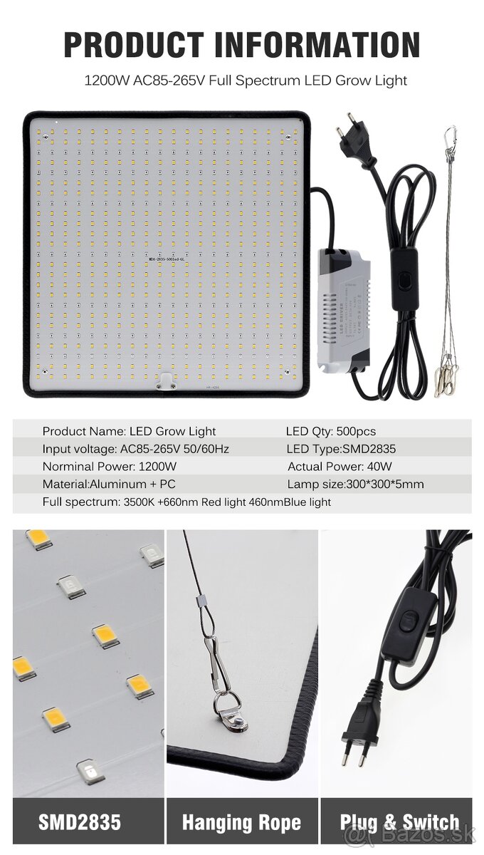 LED Grow Lampa 40W - 2