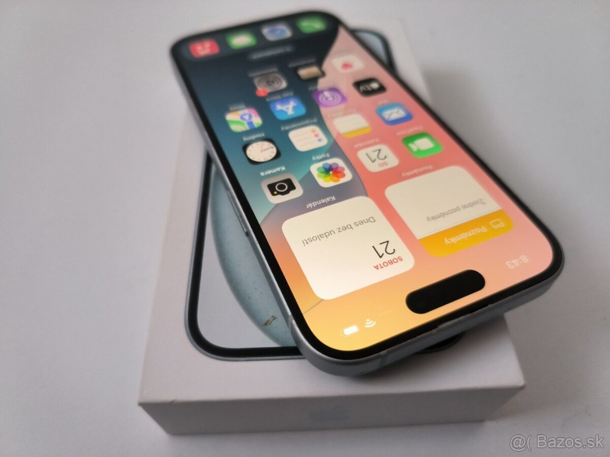apple iphone 15 128gb Blue / Batéria 87% - 2